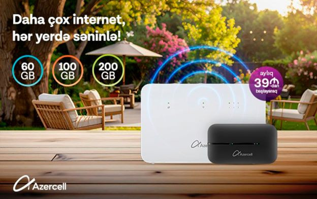 Azercell-dən “MiFi” və “Wi-Fi” cihazları ilə istənilən yerdə onlayn ol!