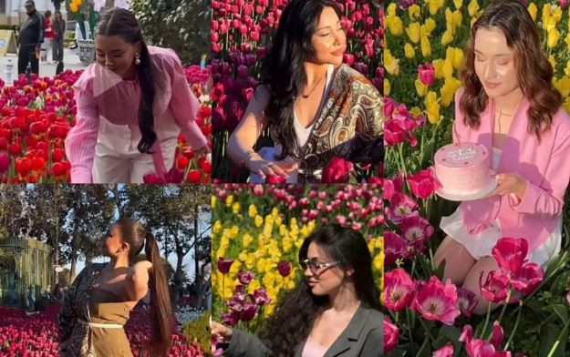 Bulvarda gülləri əzənlər məşhur bloqerlər imiş - ADLAR + FOTOLAR