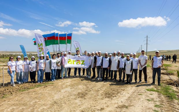 \"Araz” supermarketlər şəbəkəsi ağacəkmə aksiyası keçirib - FOTOLAR