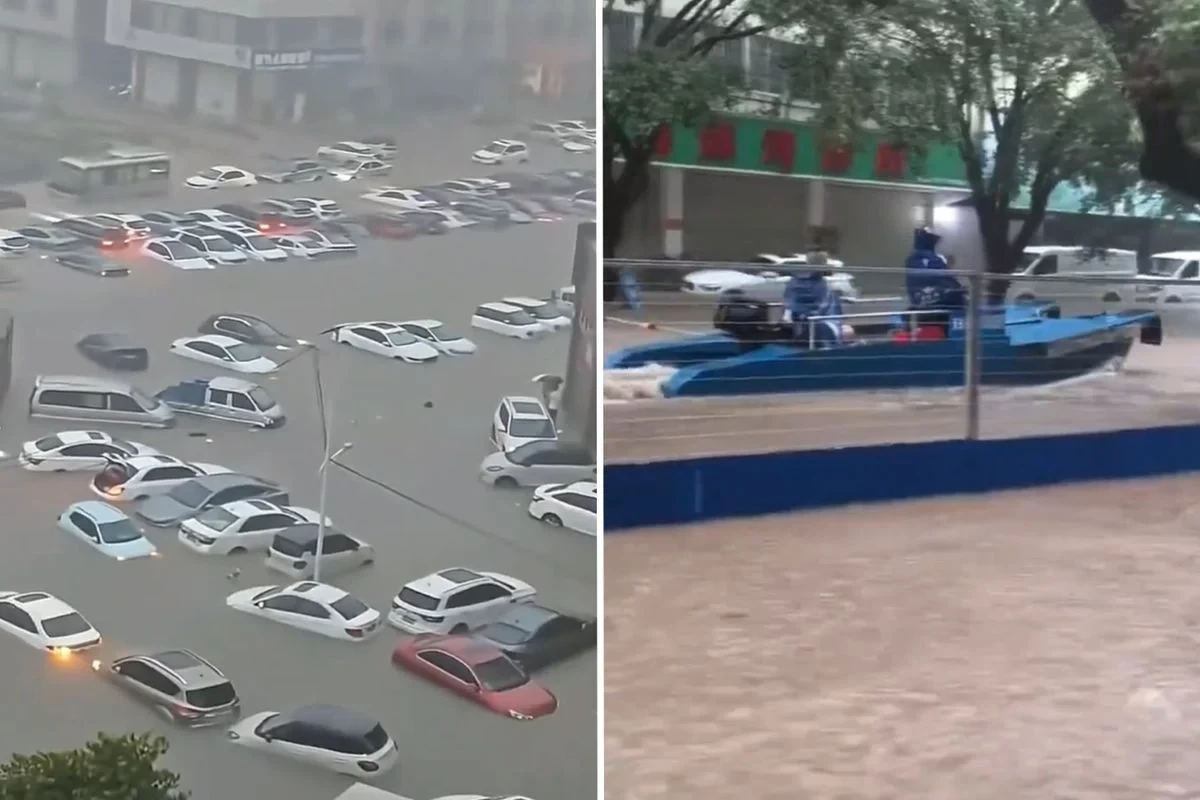 Çinin bir şəhəri su altında qaldı – FOTOLAR&nbsp;&nbsp;