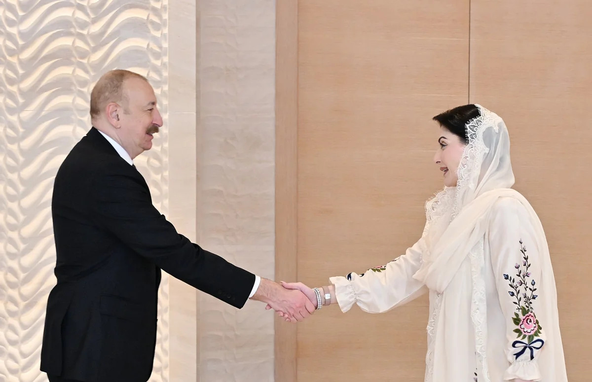 Prezident İlham Əliyev Məryəm Nəvaz Şəriflə görüşüb - FOTOLAR