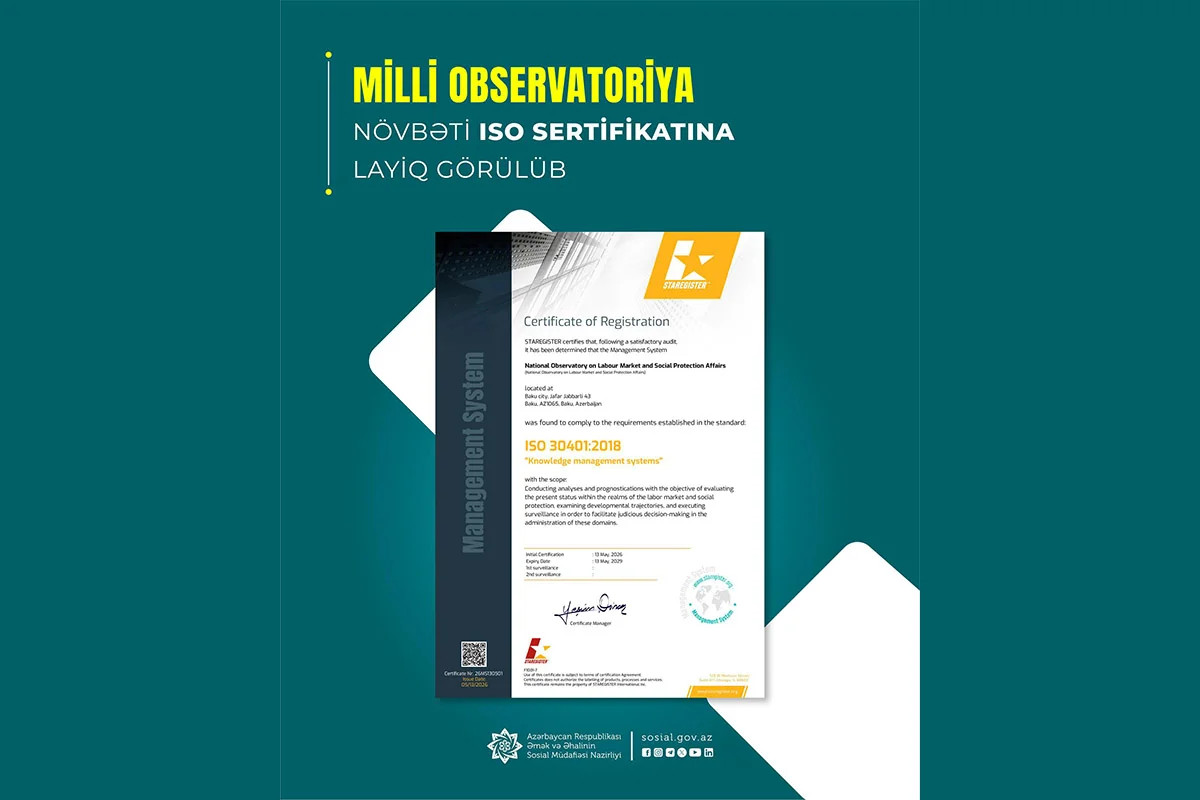 Milli Observatoriya beynəlxalq sertifikata layiq görülüb
