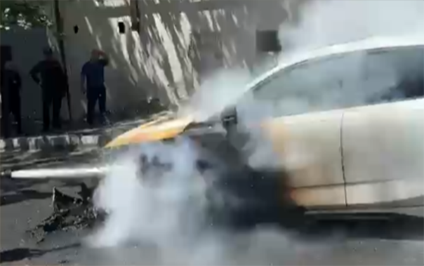 Yasamalda “Changan” yandı - VİDEO