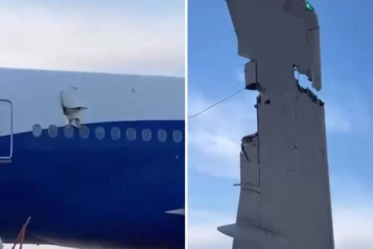 Türkiyədə sərnişin təyyarəsi radar dirəyinə çırpılıb  - FOTO