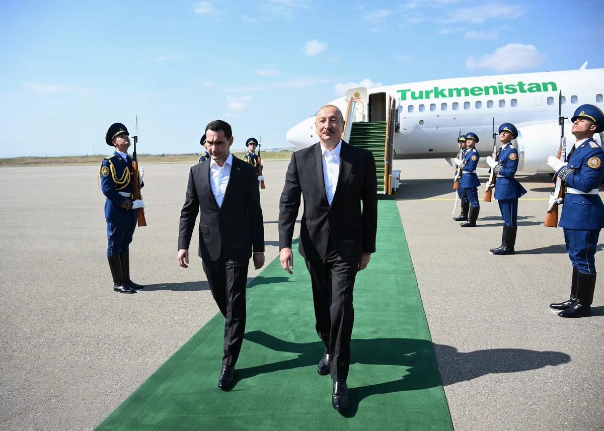 Türkmənistan Prezidenti İlham Əliyevlə birgə Füzulidə - FOTOLAR