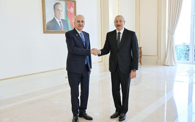 İlham Əliyev Numan Kurtulmuşu qəbul edib - Müzakirə + FOTOLAR