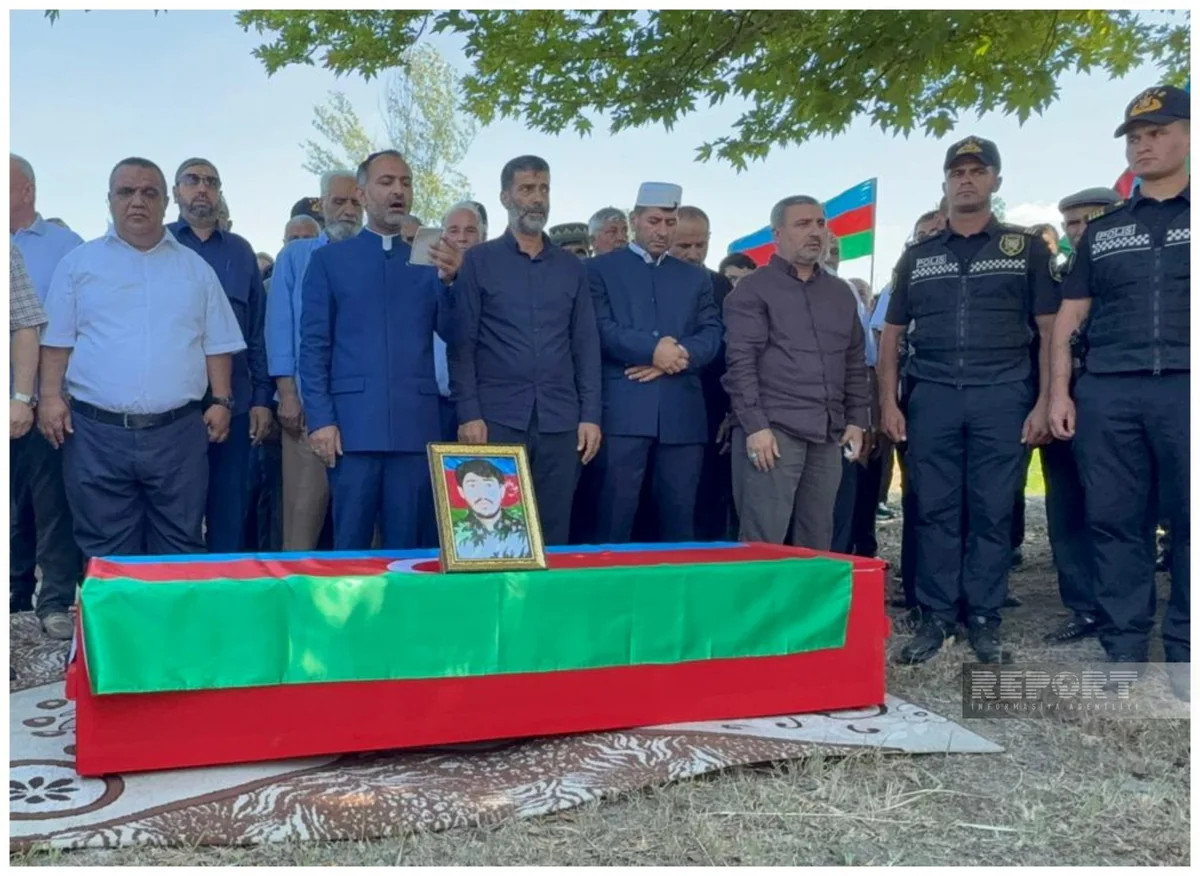 Şəhid Dəyanət Musayevlə vida mərasimi keçirilib - FOTO