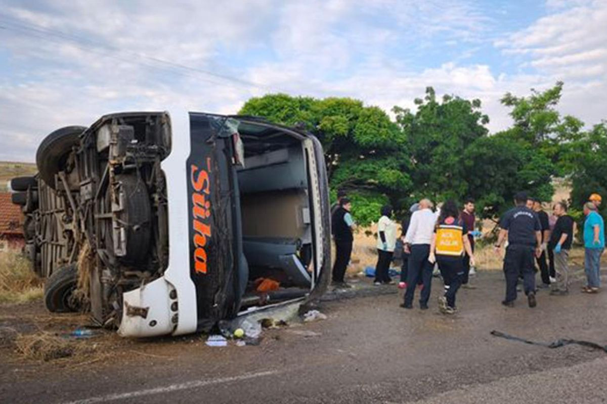 Türkiyədə sərnişin avtobusu aşdı: 41 nəfər xəsarət alıb&nbsp;&nbsp;