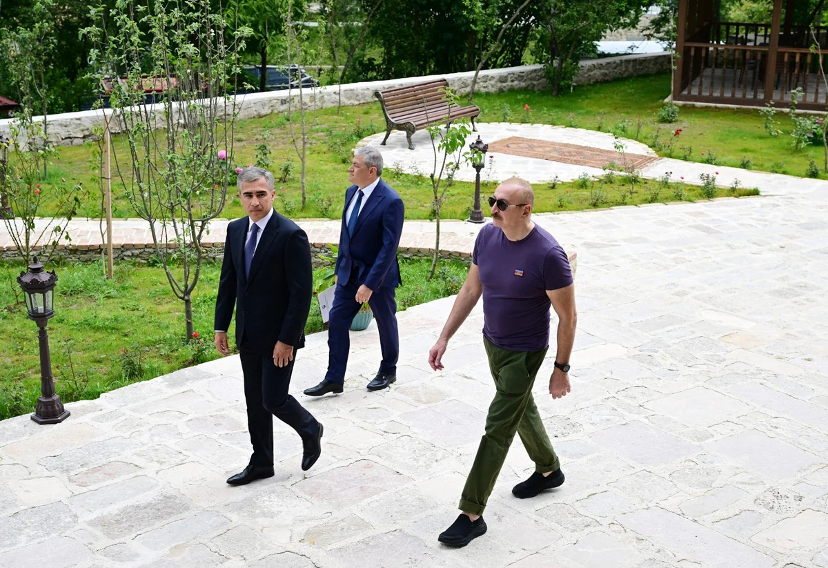 İlham Əliyev Şuşada \"Yasəmən\" hotelinin yeni korpusları ilə tanış olub - FOTOLAR