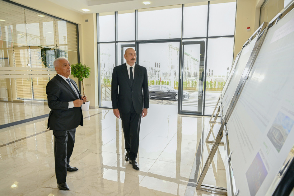 Prezident İlham Əliyev “Yeni Səngəçal” yarımstansiyasının açılışında - FOTOLAR