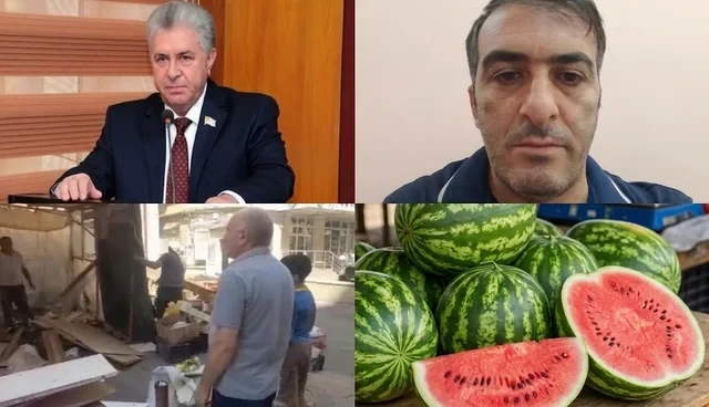 Bakıda deputatla qarpızsatan arasında KURYOZ İNSİDENT: \"Dörd balam çörəksiz qaldı\" - FOTO/VİDEO&nbsp;
