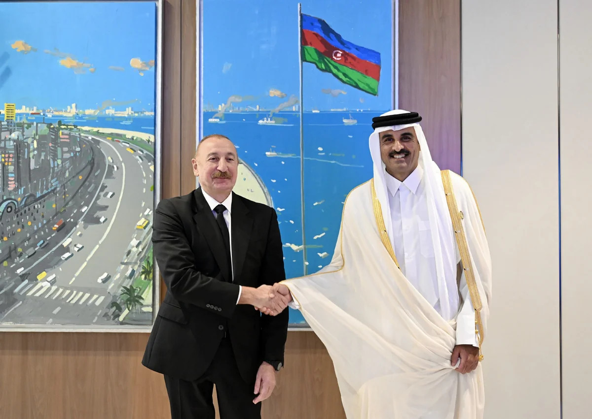 Prezident İlham Əliyev Qətər Dövlətinin Əmiri ilə görüşüb - FOTOLAR
