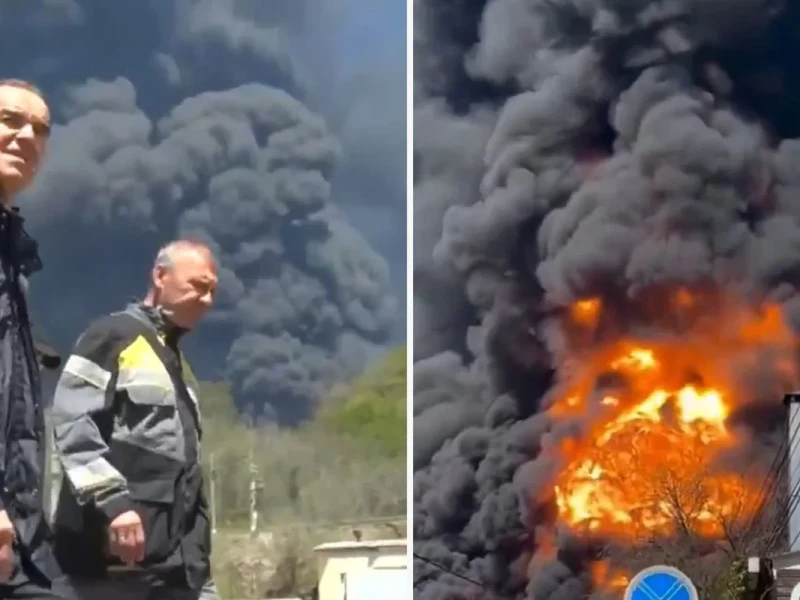 Ukrayna Rusiyanın nəhəng neft zavodunu vurdu: \"Əhali təxliyə edilib\" – FOTOLAR  