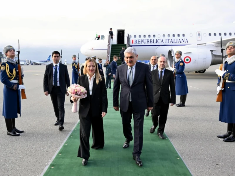 İtaliyanın Baş naziri Corcia Meloni Azərbaycanda - FOTO