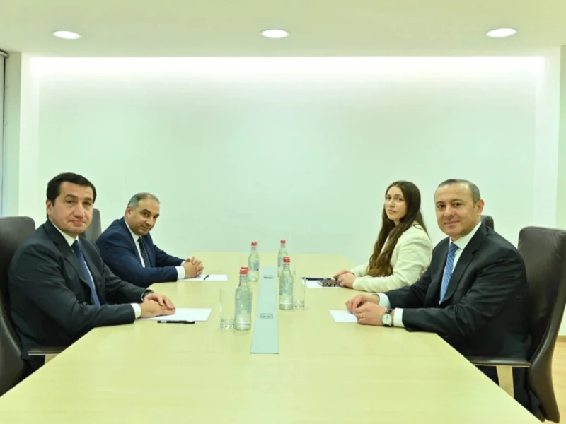 Hikmət Hacıyev Ermənistanda - Armen Qriqoryanla nələr müzakirə edilib? (FOTO)