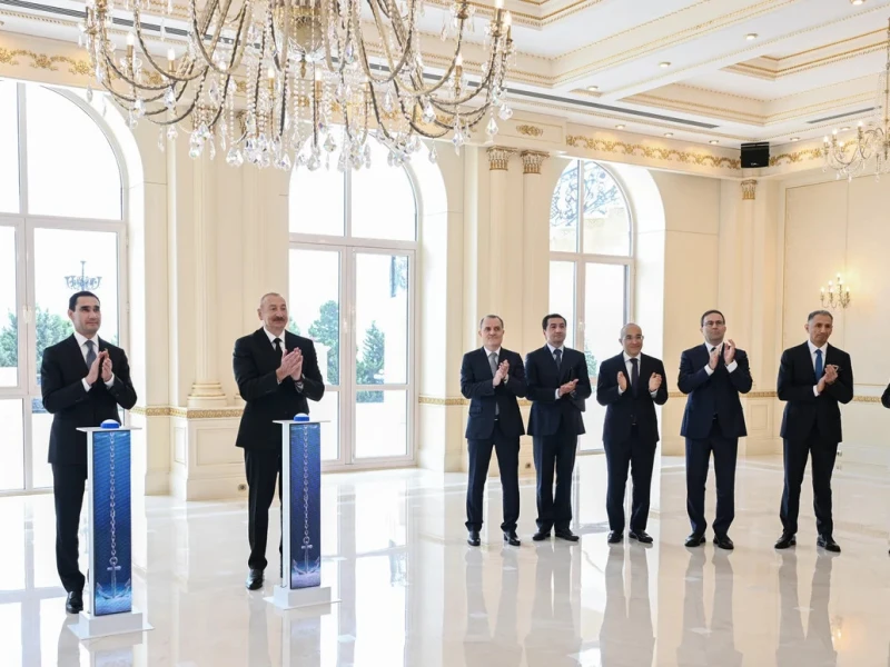 Azərbaycan və Türkmənistan prezidentləri mərasimdə - FOTOLAR