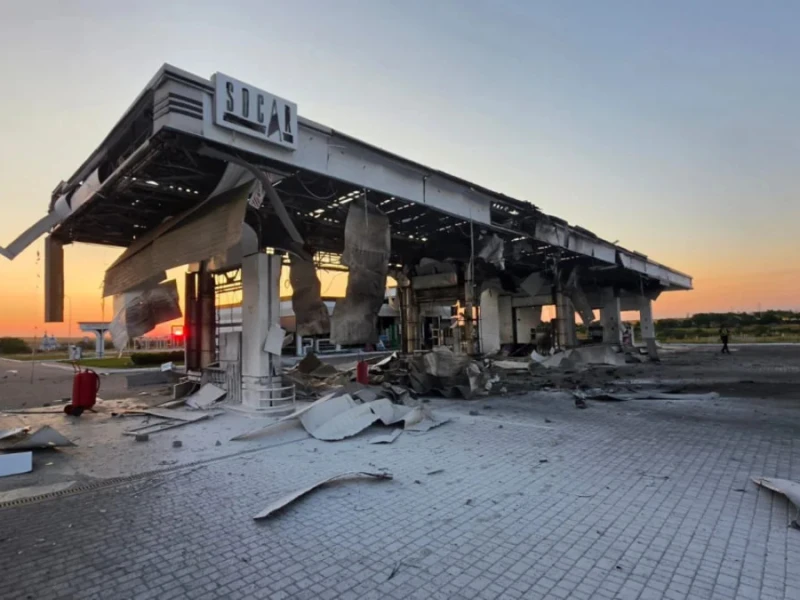 SOCAR-ın Ukraynada \"zapravka\"sı vuruldu - Rusiya tərəfindən + FOTOLAR