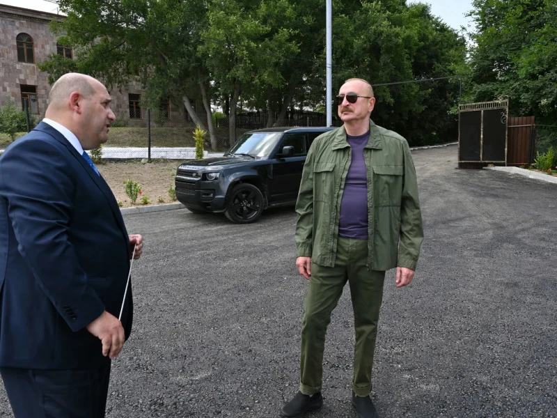 \"Burada iş şəraiti gözəldir, yaşamaq üçün gözəl şərait var\"&nbsp; - Prezident Xocavənddə + FOTOLAR