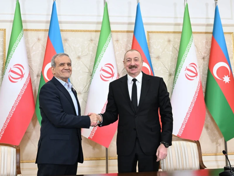 Prezident İlham Əliyevdən Məsud Pezeşkianın sözlərinə reaksiya: \"Sizə təşəkkür edirəm, Azərbaycan və İran xalqları dar və çətin günlərdə...\" - VİDEO
