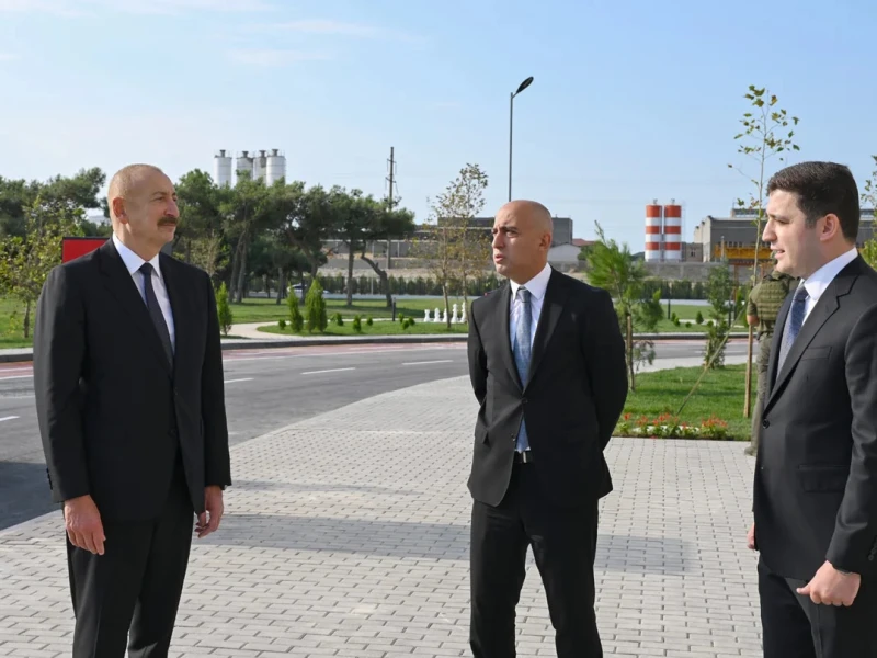 İlham Əliyev \"SABAH.city\" innovasiya şəhərciyinin birinci mərhələsinin açılışında - FOTOLAR