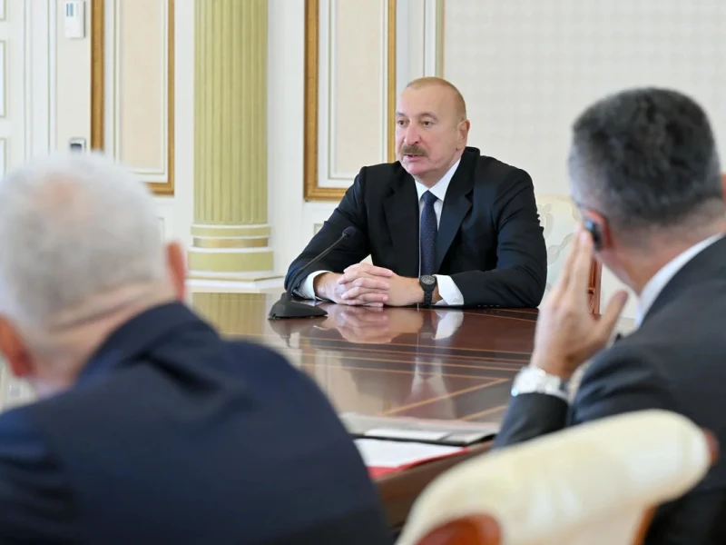 Prezident İlham Əliyev TDT-yə üzv ölkələrin təhlükəsizlik üzrə rəhbər şəxslərini qəbul edib - FOTOLAR