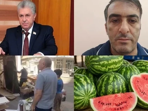 Bakıda deputatla qarpızsatan arasında KURYOZ İNSİDENT: \"Dörd balam çörəksiz qaldı\" - FOTO/VİDEO&nbsp;